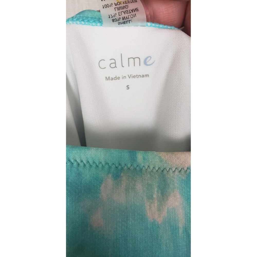 Johnny Was Calme Tie Dye One Piece Swimsuit Turquoise Blue S Beach Resort Summer - Picture 6 of 10